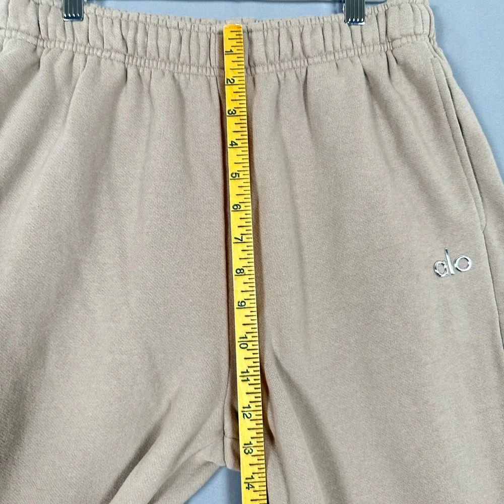Alo Yoga Accolade Straight Leg Sweatpants Tan Beige Fleece Lounge Pants Small